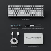 RK ROYAL KLUDGE RK G68 Wireless Mechanikus Billentyűzet 65% RGB Gaming Kék Switch 7