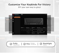 RK Royal Kludge RK61-US 60% Mechanikus Billentyűzet Vezeték Nélküli Bluetooth USB 6
