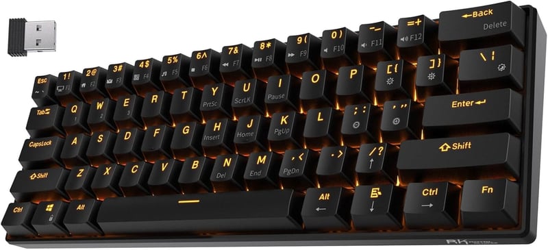 RK Royal Kludge RK61-US 60% Mechanikus Billentyűzet Vezeték Nélküli Bluetooth USB