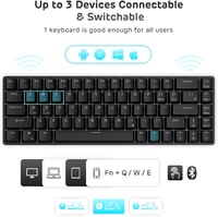 RK ROYAL KLUDGE RK68 Wireless Mechanikus Billentyűzet 65% Kompakt Bluetooth Gaming Csere Kapcsoló Fekete 5