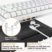 RK Royal Kludge RK84 mechanikus gaming billentyűzet, 84 billentyű, RGB, hot-swap, piros kapcsoló 4