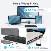 RK ROYAL KLUDGE RK89 85% mechanikus billentyűzet Bluetooth 2.4G USB-C piros kapcsoló 3
