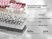 Tastatură mecanică RK Royal Kludge RK96 RGB Limited Edition, cu switch-uri interschimbabile - Darling Pink 8