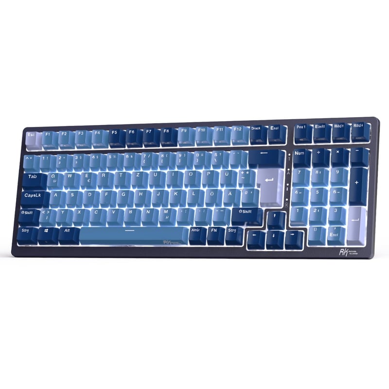 RK ROYAL KLUDGE RK98 Mechanická herná klávesnica bezdrôtová 2.4G Bluetooth QWERTZ Brown Switch RGB