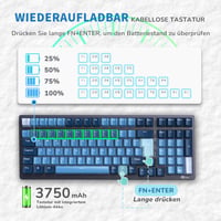 Tastatură Mecanică de Gaming RK ROYAL KLUDGE RK98 - Iluminare de Fundal RGB Wireless, Switch-uri Brown Hot-Swap, 3 Moduri de Conectare, 100 Taste 7