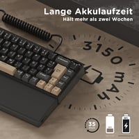 RK ROYAL KLUDGE S70 Wireless Mechanikus Gamer Billentyűzet Split Ergonomikus QWERTZ RGB 4