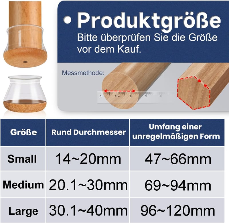RKELA Szilikon Szék Lábvédő Sapka 16db Filc Csúsztatóval 14-20mm