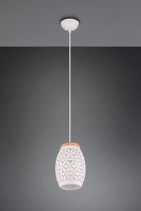 Lampă suspendată RL LIVE YOUR LIGHT Bidar R31571031 – Metal alb mat și lemn natural, cu dulie E27 6