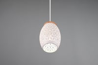 Lampă suspendată RL LIVE YOUR LIGHT Bidar R31571031 – Metal alb mat și lemn natural, cu dulie E27 5