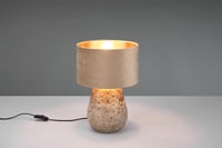 RL Live Your Light Kiran R51231061 asztali lámpa kerámia talppal szürke és bézs arany bársony ernyővel E27 foglalathoz 2