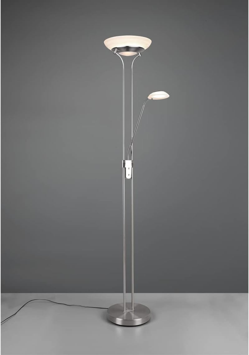 RL LIVE YOUR LIGHT Orson LED álló lámpa nikkel matt üveg alabásterfehér dimmeres - Matte Nickel