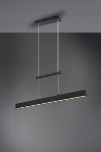 RL Live Your Light Paros R32043132 LED závesné svietidlo, kov, matná čierna, 21W + 2x5,5W, stropné svietidlo s funkciou Switch Dimmer 2