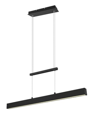 Lustră LED RL Live Your Light Paros R32043132, Metal, Negru Mat, 21W + 2x5,5W, cu variator Switch Dimmer, Lampă de tavan