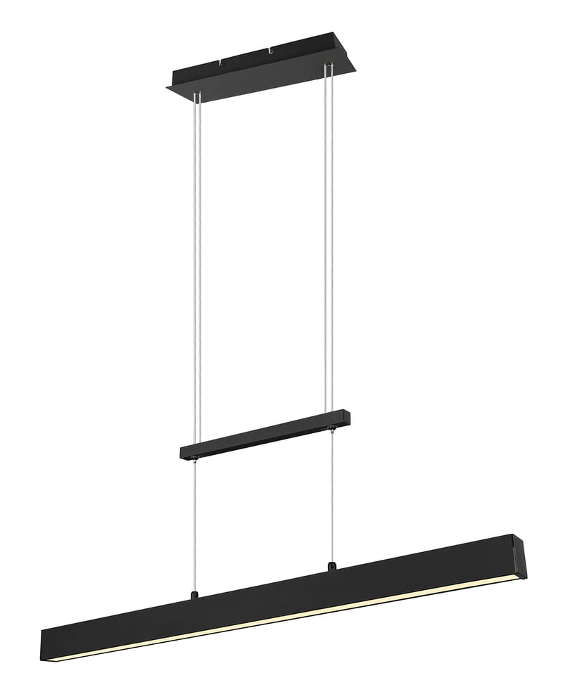 RL Live Your Light Paros R32043132 LED závesné svietidlo, kov, matná čierna, 21W + 2x5,5W, stropné svietidlo s funkciou Switch Dimmer