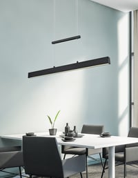 RL Live Your Light Paros R32043132 LED závesné svietidlo, kov, matná čierna, 21W + 2x5,5W, stropné svietidlo s funkciou Switch Dimmer 4
