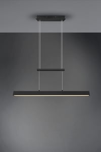 RL Live Your Light Paros R32043132 LED závesné svietidlo, kov, matná čierna, 21W + 2x5,5W, stropné svietidlo s funkciou Switch Dimmer 9