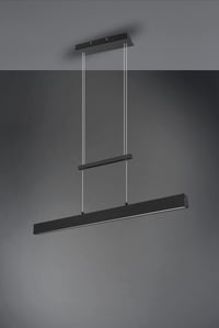 RL Live Your Light Paros R32043132 LED závesné svietidlo, kov, matná čierna, 21W + 2x5,5W, stropné svietidlo s funkciou Switch Dimmer 10