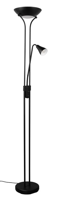 RL Live Your Light Scotty R41651332 LED állólámpa – fekete matt fém, 2x7W E24 + 1x4,5W E14, kapcsolós fényerőszabályzó, flexibilis 1