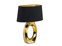 Lampă de masă din ceramică RL Live Your Light Taba cu abajur textil, culoarea auriu 1