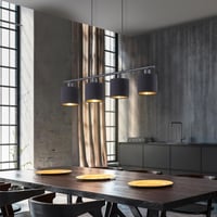RL LIVE YOUR LIGHT Tommy R30334079 viseća svjetiljka mat crni metal s crnim platnenim sjenilom stropni luster 7