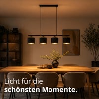 RL LIVE YOUR LIGHT Tommy R30334079 viseća svjetiljka mat crni metal s crnim platnenim sjenilom stropni luster 4