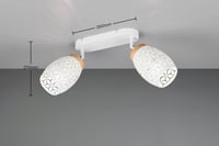 RL Reality Leuchten Bidar R81572031 reflektor na šinu, bijeli mat metal, stropna i zidna svjetiljka s 2x E14 grlom 6