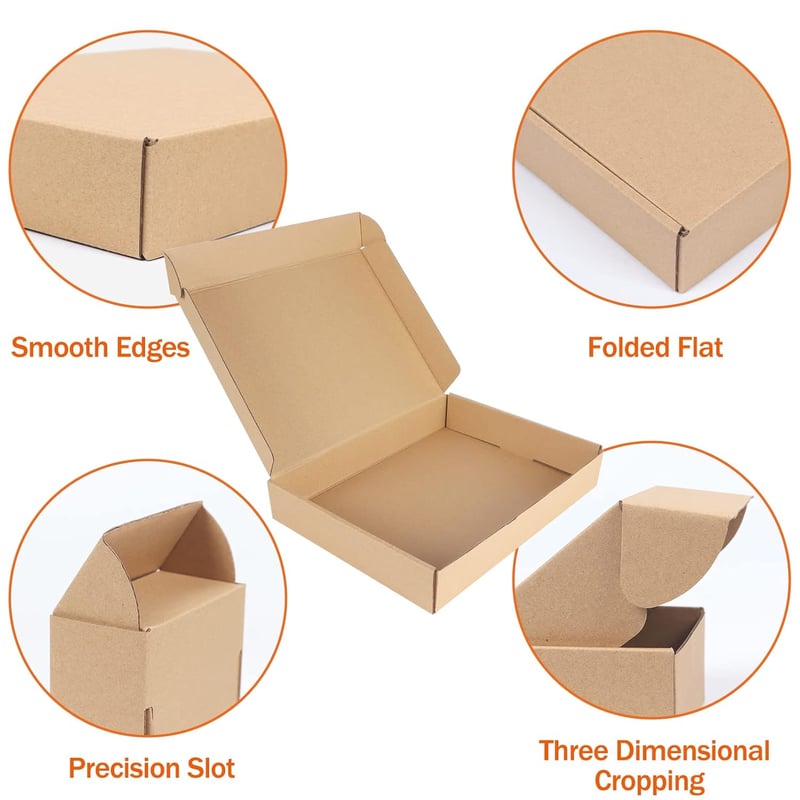 RLAVBL Barna Postai Dobozok 25 db 30,5x22,9x5,1 cm Karton Csomagküldő Doboz Játék Ajándék Szállításhoz