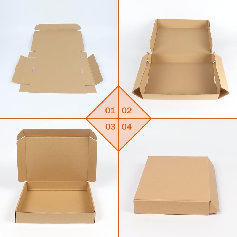 RLAVBL Barna Postai Dobozok 25 db 30,5x22,9x5,1 cm Karton Csomagküldő Doboz Játék Ajándék Szállításhoz