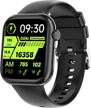 Ceas inteligent RLQA pentru bărbați, tracker de fitness, cu curea alb-negru, dispozitiv de monitorizare a activității