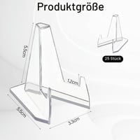 Rlssaki Suport din Acril pentru Carduri, set de 25 bucăți, Stand Transparent pentru Monede, Suport pentru Cărți, Rame Foto, Poze, Cărți Poștale, CD-uri și Medalii 2