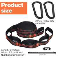 RNHDLY Függőágy Felfüggesztő Heveder 2 m x 2,5 cm - 2 db-os Csomag, Erős Tartású Hordozható Hammock Szíj Kültéri Használatra 2