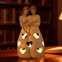 RNPKZ Anya-Lány Gyertyatartó LED Gyertyával Ajándék 1