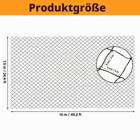 RNPKZ Ochranná sieť proti vtákom 7,5 x 15 m, čierna, veľkosť ôk 5x5 cm, sieť proti holubom na balkón, sieť na rastliny a jazierka, do kurína, záhrady a na ovocné stromy 2