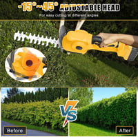 Roadtime 2in1 Akkumulátoros Sövényvágó és Fűnyíró 60° Állítható Elektromos Kerti Olló DeWalt 20V 6