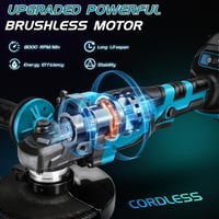 Roadtime 850W 125mm Akkus Sarokcsiszoló Makita 18V Kompatibilis Kefe Nélküli 6