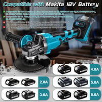 Roadtime 850W 125mm Akkus Sarokcsiszoló Makita 18V Kompatibilis Kefe Nélküli 2