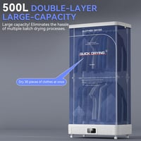 Roadtime elektromos ruhaszárító 1300W, összecsukható, 500L, távirányítóval 4