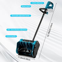 Roadtime Makita 18V akkus hótoló, 1000W kefe nélküli hóeltakarító, 8m dobástáv 8