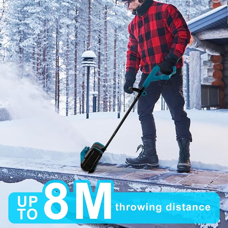 Roadtime Makita 18V akkus hótoló, 1000W kefe nélküli hóeltakarító, 8m dobástáv