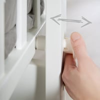 Leagăn pentru bebeluși roba Adam și Bufniță 40x90 cm - Cu roți și funcție de fixare, set textil complet, lemn alb 7