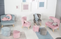 Detská pohovka roba Lil Sofa so zamatovým čalúnením – mauve 10