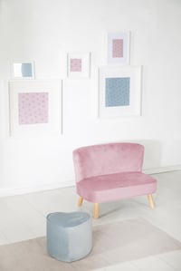 Detská pohovka roba Lil Sofa so zamatovým čalúnením – mauve 2