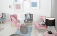 Detská pohovka roba Lil Sofa so zamatovým čalúnením – mauve 8