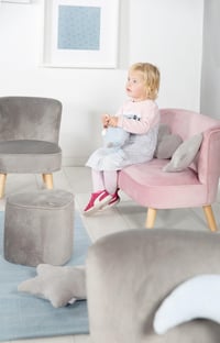 Detská pohovka roba Lil Sofa so zamatovým čalúnením – mauve 7