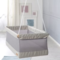 Závesná vložka do detskej postieľky roba Safe Asleep so sieťovanou plochou na ležanie, matracom s rozmermi 90x45 cm a poťahom z bavlny a polyesteru 3
