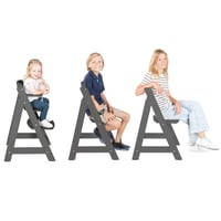 roba Sit Up Flex podesiva drvena dječja hranilica - Antracit - od 6 mjeseci do 70 kg - sa sigurnosnim remenom - Raste zajedno s djetetom 5