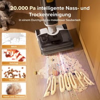 Vysávač na mokré a suché vysávanie Roborock F25 GT, 180° plochá sacia hlavica, 90°C samočistenie, 20000 Pa, bezdrôtový, s funkciou mopu, na tvrdé podlahy 3