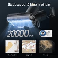 Mokro-suchý vysávač Roborock F25 XT, 20000 Pa, s funkciou mopovania, 90 °C samočistenie a rýchle sušenie, sklopiteľný o 180°, Wi-Fi, čierny 4