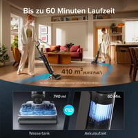 Mokro-suchý vysávač Roborock F25 XT, 20000 Pa, s funkciou mopovania, 90 °C samočistenie a rýchle sušenie, sklopiteľný o 180°, Wi-Fi, čierny 9