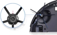 Set perii laterale din silicon Roborock pentru aspiratoarele S4/S5/S6/S7/Q7 Max - negru - 2 buc. 2